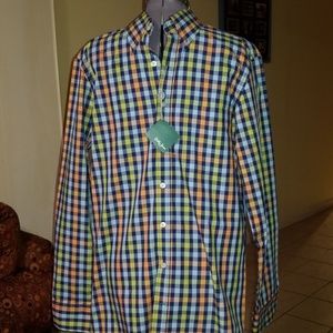 NWT Bobby Jones plaid button down mens small shirt